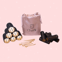 The Marilyn Set - Xtra Wide Quick Grip Rollers Black/Gold