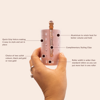 The Volume Set - Xtra Wide Quick Grip Rollers Rose Gold
