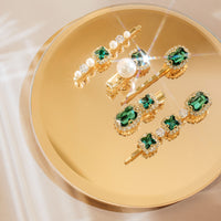 Coco Hair Clip Set - Emerald