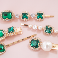 Coco Hair Clip Set - Emerald