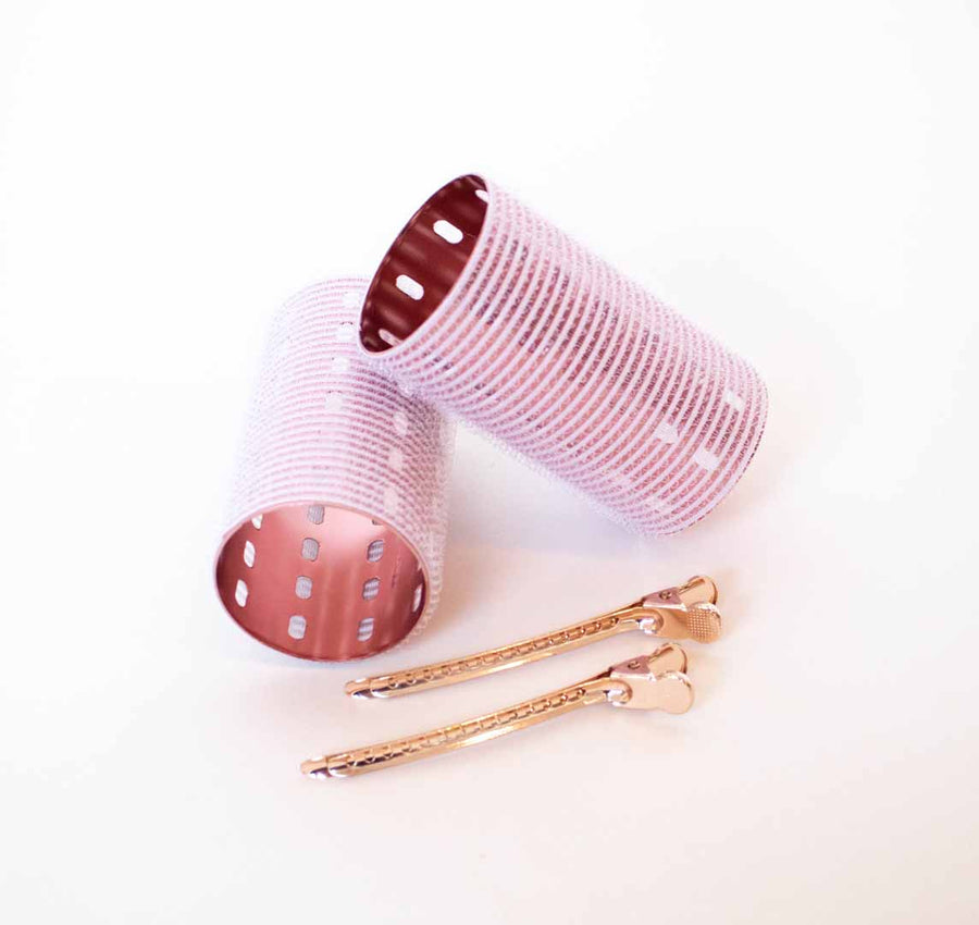 The Fringe Kit - Xtra Wide Quick Grip Rollers Rose Gold
